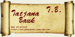Tatjana Bauk vizit kartica